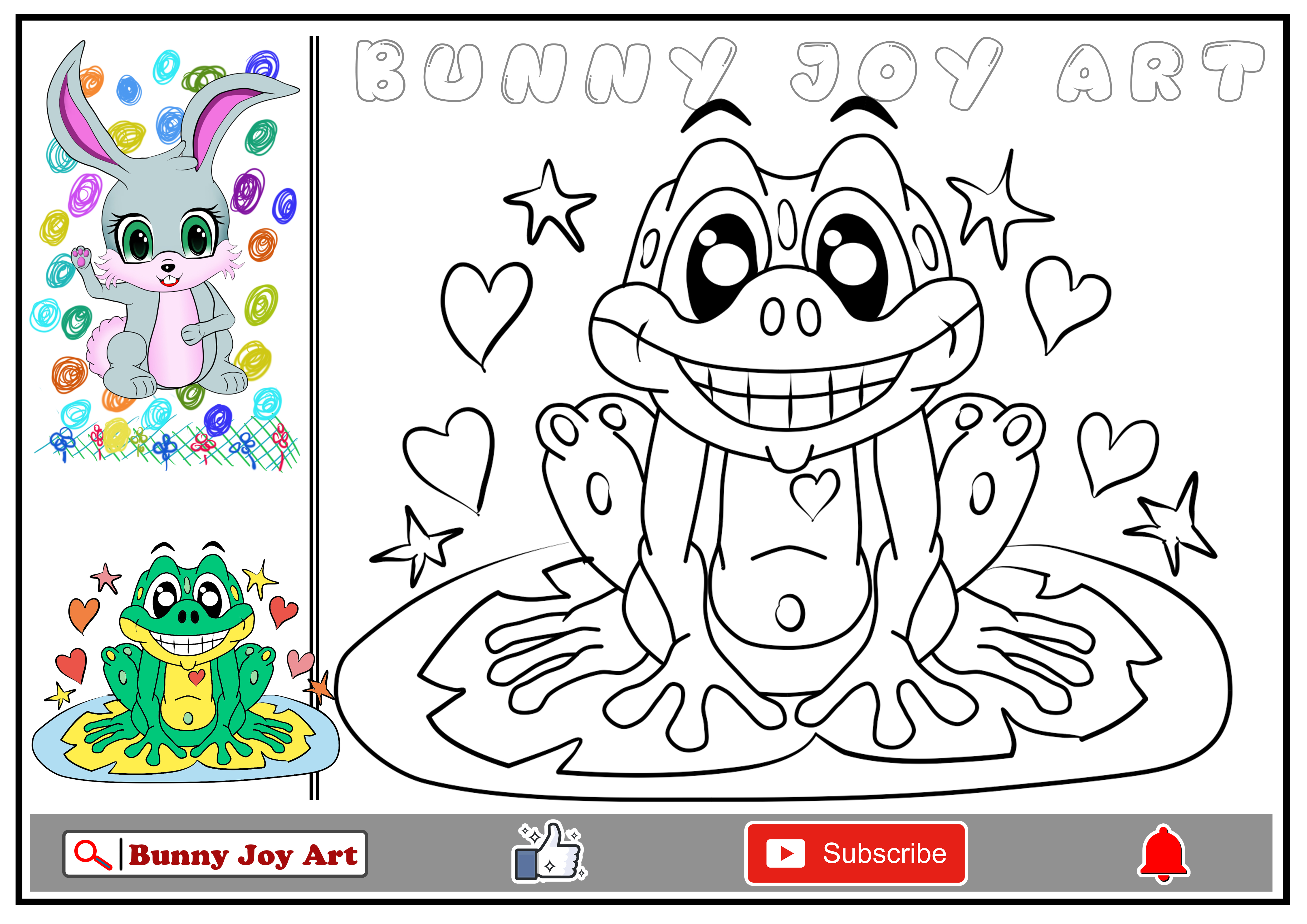 How to draw a Frog easy | Bunny joy art ⭐ - BunnyJoyArt - Drawings